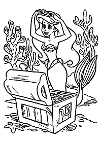 Ariel – desenhos para colorir da Pequena Sereia – Página de colorir 34