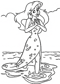 Ariel – desenhos para colorir da Pequena Sereia – Página de colorir 36