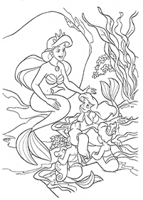 Ariel – desenhos para colorir da Pequena Sereia – Página de colorir 43