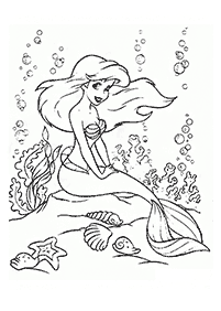 Ariel – desenhos para colorir da Pequena Sereia – Página de colorir 44