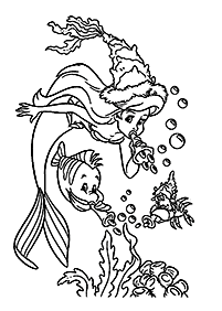 Ariel – desenhos para colorir da Pequena Sereia – Página de colorir 46