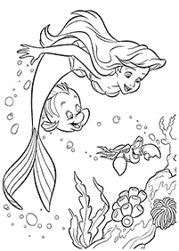 Ariel – desenhos para colorir da Pequena Sereia – Página de colorir 47