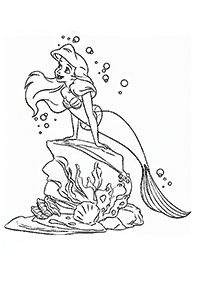 Ariel – desenhos para colorir da Pequena Sereia – Página de colorir 48