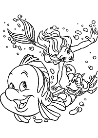 Ariel – desenhos para colorir da Pequena Sereia – Página de colorir 50