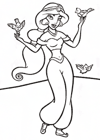 Desenhos para colorir da Jasmine – Página de colorir 91