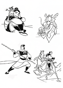 Desenhos da Mulan para colorir – Página de colorir 45
