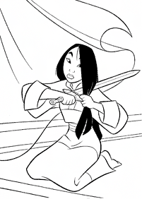 Desenhos da Mulan para colorir – Página de colorir 49