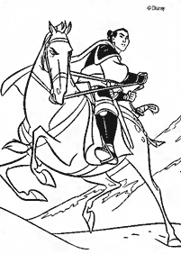 Desenhos da Mulan para colorir – Página de colorir 58