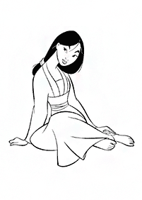 Desenhos da Mulan para colorir – Página de colorir 62