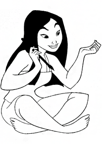 Desenhos da Mulan para colorir – Página de colorir 74