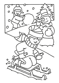 Desenhos de inverno para colorir – Página de colorir 62