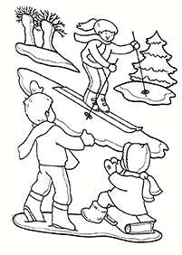 Desenhos de inverno para colorir – Página de colorir 67