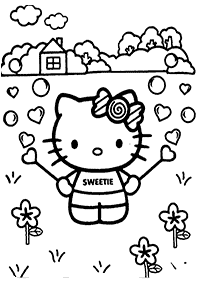 Páginas para colorir da Hello Kitty – Página de colorir 80
