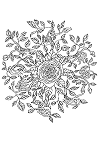 Mandalas de flores para colorir – Página 11