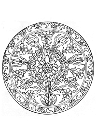 Mandalas de flores para colorir – Página 31