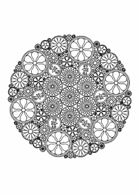 Mandalas de flores para colorir – Página 37