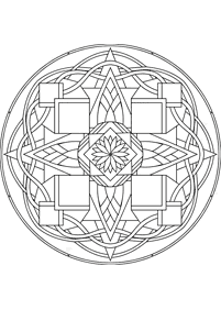 Mandalas de flores para colorir – Página 39