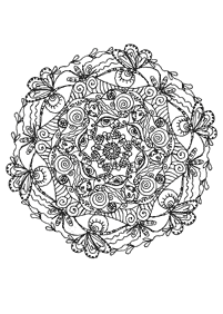 Mandalas de flores para colorir – Página 41