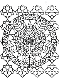 Mandalas de flores para colorir – Página 42