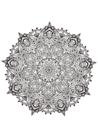 Mandalas de flores para colorir – Página 43