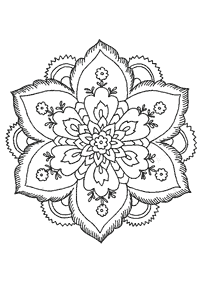 Mandalas de flores para colorir – Página 46