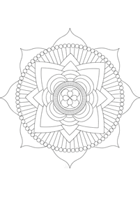 Mandalas de flores para colorir – Página 47