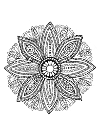 Mandalas de flores para colorir – Página 48