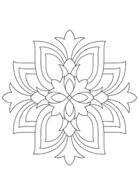 Mandalas de flores para colorir – Página 50