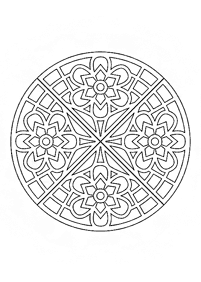 Mandalas de flores para colorir – Página 52