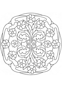 Mandalas de flores para colorir – Página 53