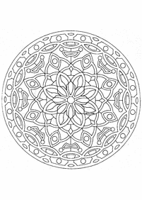 Mandalas de flores para colorir – Página 54