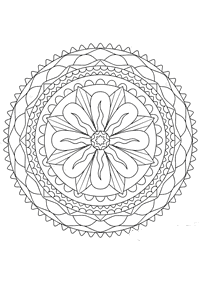 Mandalas de flores para colorir – Página 57