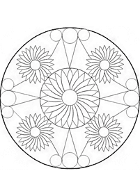 Mandalas de flores para colorir – Página 58