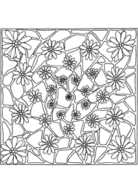 Mandalas de flores para colorir – Página 59