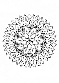 Mandalas de flores para colorir – Página 61