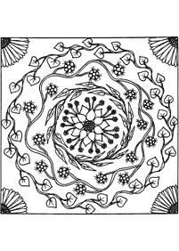 Mandalas de flores para colorir – Página 62