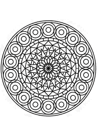 Mandalas de flores para colorir – Página 63