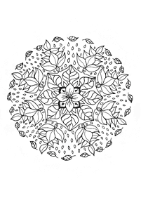 Mandalas de flores para colorir – Página 66