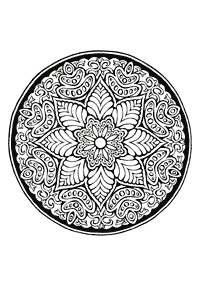 Mandalas de flores para colorir – Página 68