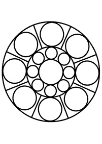 Mandalas simples para colorir – Página de colorir 100