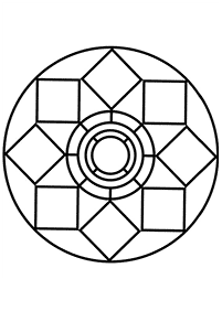 Mandalas simples para colorir – Página de colorir 102