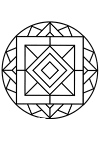 Mandalas simples para colorir – Página de colorir 105