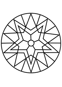 Mandalas simples para colorir – Página de colorir 107