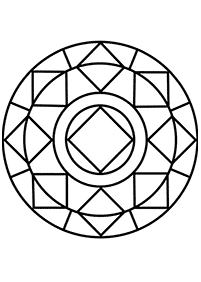 Mandalas simples para colorir – Página de colorir 108