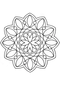 Mandalas simples para colorir – Página de colorir 113