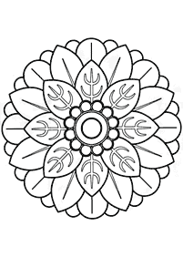 Mandalas simples para colorir – Página de colorir 116