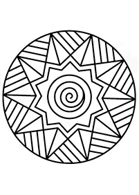 Mandalas simples para colorir – Página de colorir 117