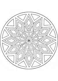 Mandalas simples para colorir – Página de colorir 121