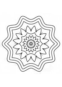 Mandalas simples para colorir – Página de colorir 123