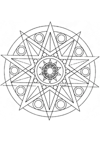 Mandalas simples para colorir – Página de colorir 128